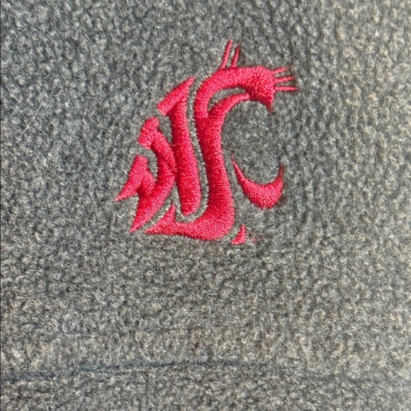 Columbia Charcoal Fleece Full Zip Jacket XXL WSU Cougars Washington State - Picture 2 of 5
